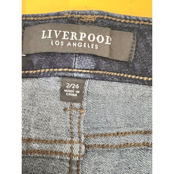Liverpool Los Angeles Dark Wash Denim Jean Ankle Cuff Size 2/26 - Picture 7 of 11